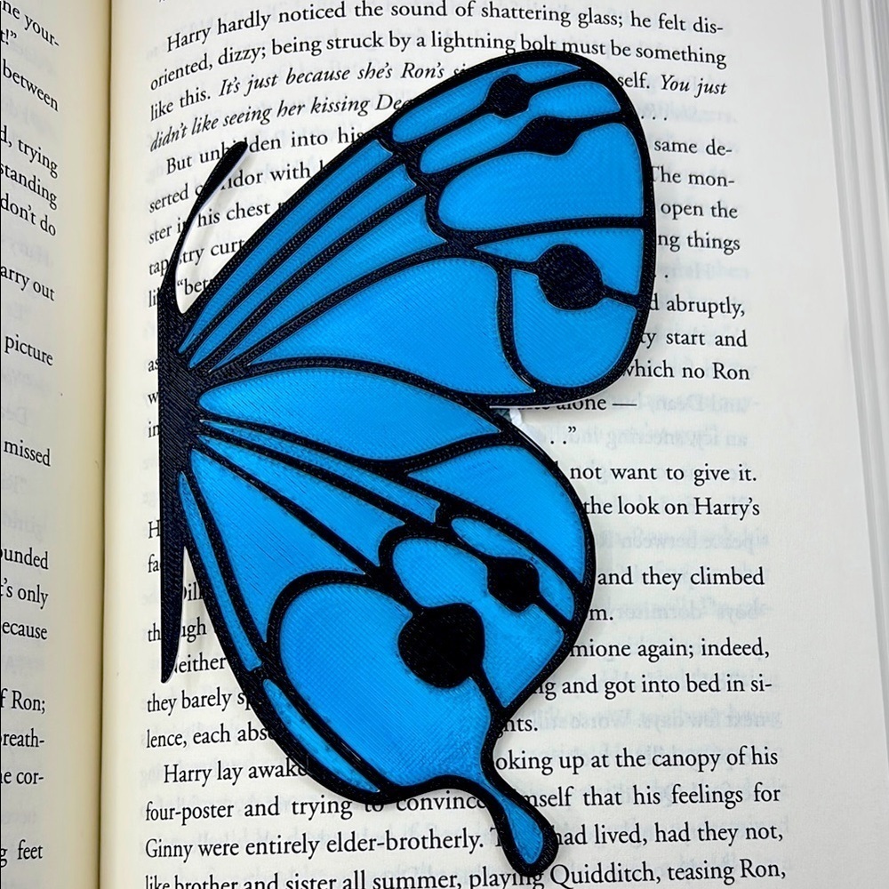 Blue Butterfly 3D Printed Bookmark